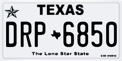 TX license plate DRP6850
