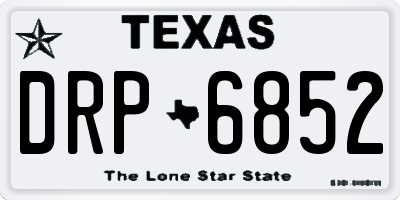 TX license plate DRP6852