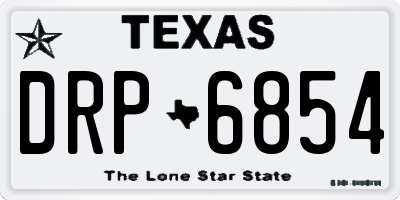 TX license plate DRP6854