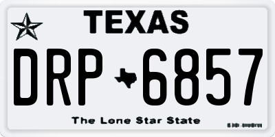 TX license plate DRP6857