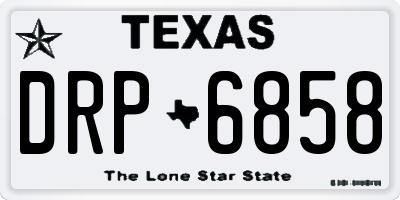 TX license plate DRP6858