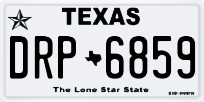 TX license plate DRP6859
