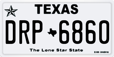 TX license plate DRP6860