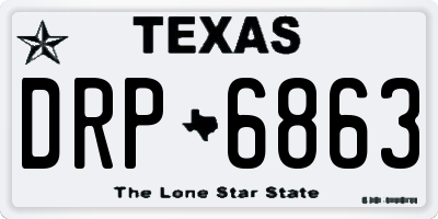 TX license plate DRP6863