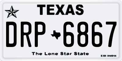 TX license plate DRP6867