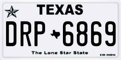 TX license plate DRP6869