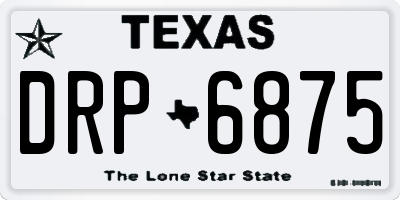 TX license plate DRP6875