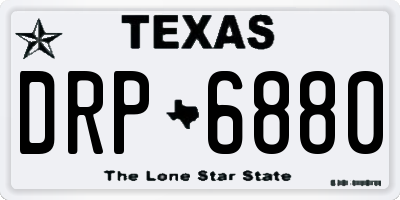 TX license plate DRP6880