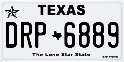 TX license plate DRP6889