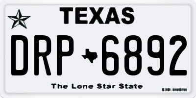 TX license plate DRP6892