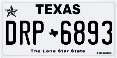 TX license plate DRP6893