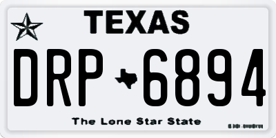 TX license plate DRP6894