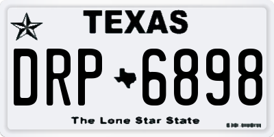 TX license plate DRP6898