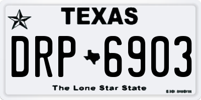 TX license plate DRP6903