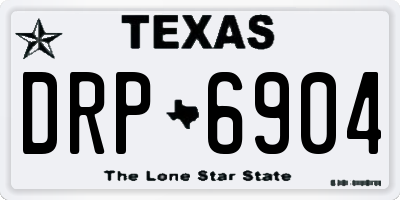 TX license plate DRP6904