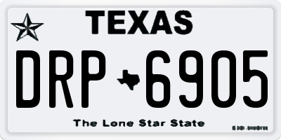 TX license plate DRP6905