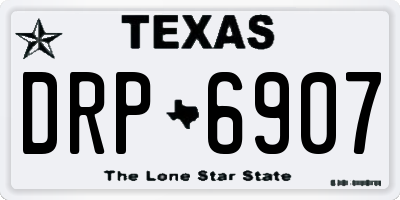 TX license plate DRP6907