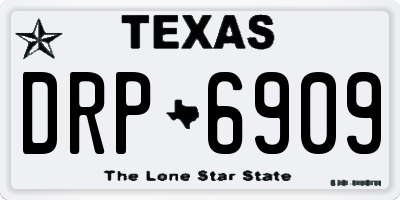 TX license plate DRP6909