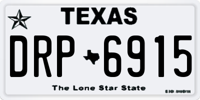 TX license plate DRP6915