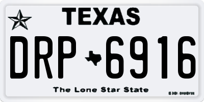 TX license plate DRP6916