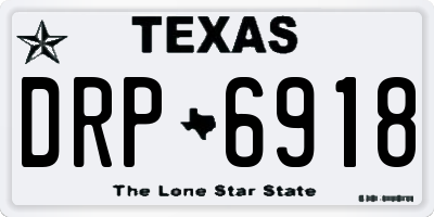 TX license plate DRP6918