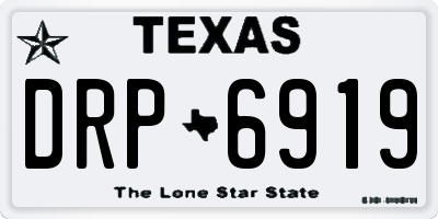 TX license plate DRP6919