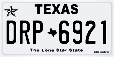 TX license plate DRP6921