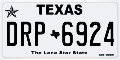 TX license plate DRP6924