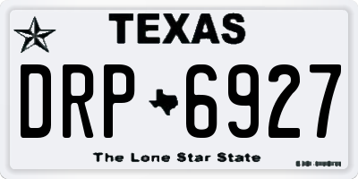 TX license plate DRP6927