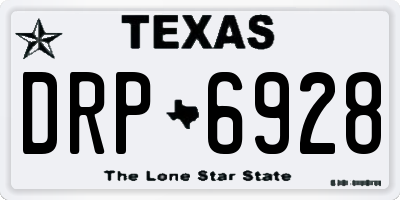 TX license plate DRP6928