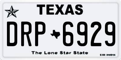 TX license plate DRP6929