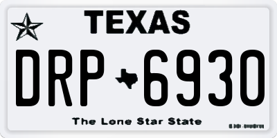 TX license plate DRP6930