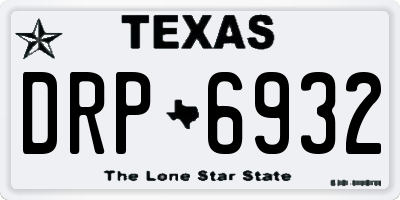TX license plate DRP6932