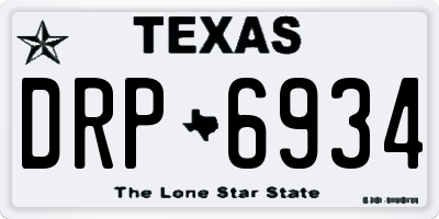 TX license plate DRP6934