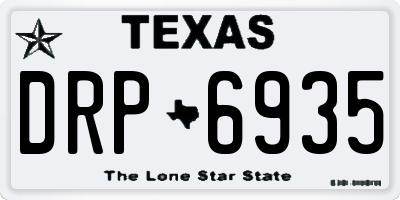 TX license plate DRP6935
