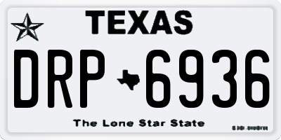 TX license plate DRP6936