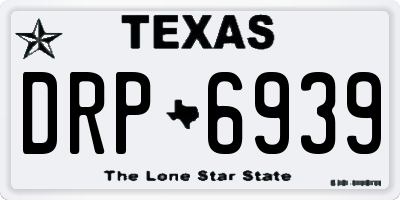 TX license plate DRP6939