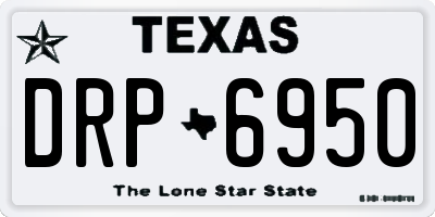 TX license plate DRP6950