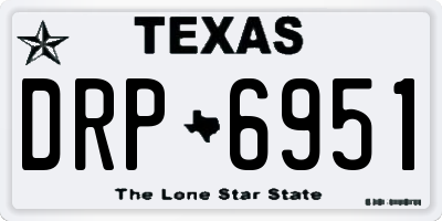 TX license plate DRP6951