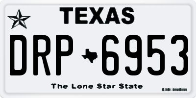 TX license plate DRP6953