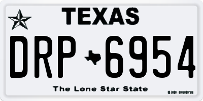 TX license plate DRP6954