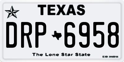 TX license plate DRP6958