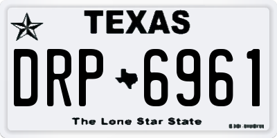TX license plate DRP6961