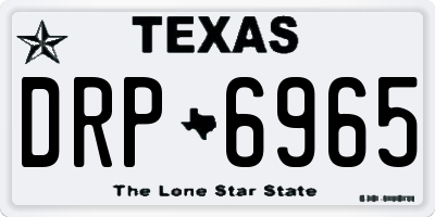 TX license plate DRP6965