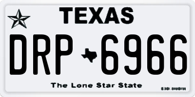 TX license plate DRP6966