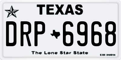 TX license plate DRP6968