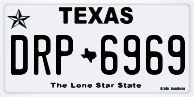 TX license plate DRP6969