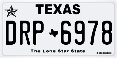 TX license plate DRP6978