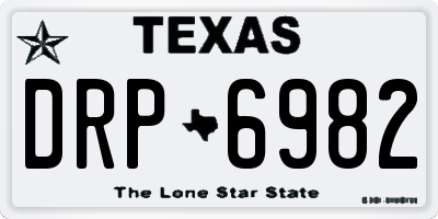 TX license plate DRP6982