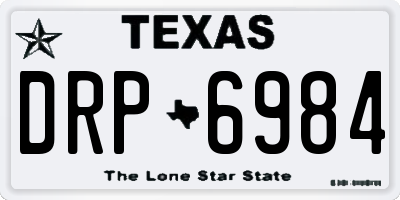 TX license plate DRP6984